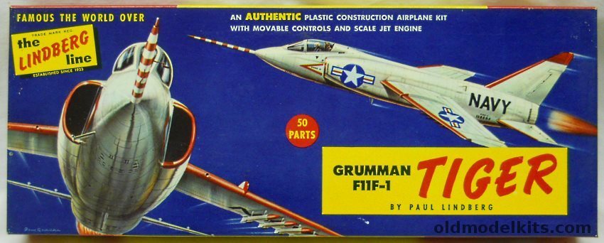 Lindberg 1/48 Grumman F11F-1 Tiger - (F11F1), 531-98 plastic model kit
